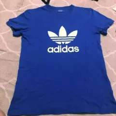 adidas ロゴ Tシャツ 青