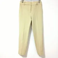 プラステ　ベージュ スリム カジュアルパンツ　シンプル リラックスフィット