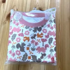 ユニクロ　キルトパジャマ　110 花柄