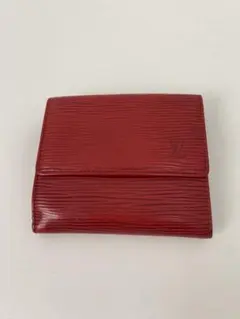 ルイヴィトン エピ 三つ折り 財布 ポルトモネビエカルトクレディ レッド 赤