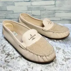 【極美品】LANVIN en Blue ランバン　スウェード　モカシン　23.5 ランバン オン ブルー LANVIN en Bleu 【大きいサイズ】リボン