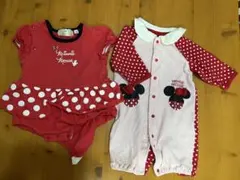 ミニーマウス 赤ちゃんロンパースセット 50-60cm/80cm