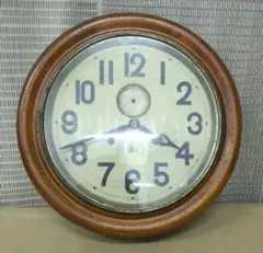☆期間限定！ヴィンテージ【 木製 丸型時計ジャンク品】