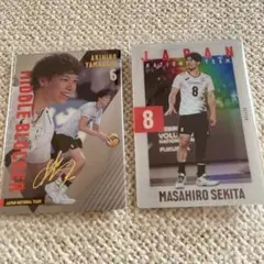 男子バレーツインウエハース　レア山内選手 ノーマル関田選手2枚セット