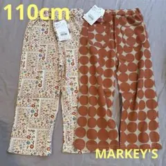 110cm ★新品　MARKEY'S マーキーズ パンツ 2枚セット 花柄のサムネイル