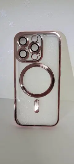 【新品】iPhone16PROケースピンクMagSafe対応耐衝撃クリアケース