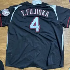 黒XL新品LOTTE千葉ロッテマリーンズ藤岡裕大４ユニフォーム豪華刺繍■プロ野球のサムネイル