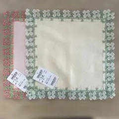 近沢レース　シーズンタオルハンカチ　ハナミズキ　2枚セット