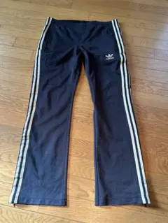 アディダス adidas サイドライン 黒 パンツ ジャージ レア サッカー