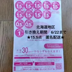 【北海道地区】ヤマザキ春のパンまつり2025　点数シール15.5点