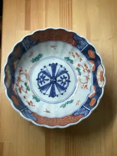 ◉セール！新品 前畑陶器 庫山窯 金彩 色絵手まり 中鉢 美濃焼 手毬 大