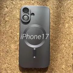 MagSafe iPhone17 グレー　スマホケース　レンズ保護　シンプル