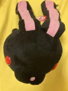 新品‼️タグ付き‼️✳️汎用うさぎ デュアルペンポーチ ✳️ブラック筆箱文具小物入れ‼️黒