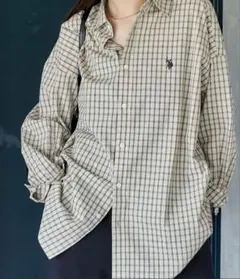 U.S.POLO ASSN.ユーエスポロアッスン 別注ワンポイントロゴ刺繍シャツ