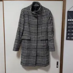 コムサイズム　コート　COMME CA ISM　千鳥格子柄 ウールコート