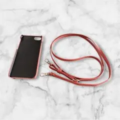 本革　スマホケース・ショルダーストラップ　iPhone第二・第三世代用