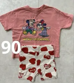 ミッキー ミニー Tシャツ ハート柄ショートパンツ しまむら バースデー ９０