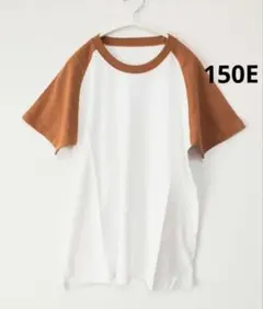 キッズ ラグラン 半袖Tシャツ 袖配色 150Eのサムネイル