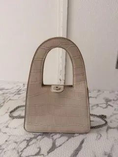 ZARA クロコダイル風ショルダーバッグ