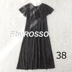 F by ROSSO　エフバイロッソ　ドット柄ケープワンピース　ブラック　38のサムネイル