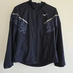 Mizuno ☆ネイビー ウィンドブレーカー フード付き