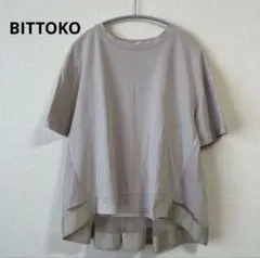 BITTOKO 背中チュール 半袖Tシャツ