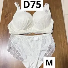 新品タグ付◎aimerfeel ブラ&ショーツ　ホワイト　D75 M