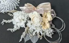 ☆163 プリザーブドフラワー　自然な装いの髪飾り　和洋　21点セット