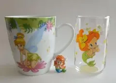 ディズニー　ティンカーベルマグカップ　リトルマーメイドグラス