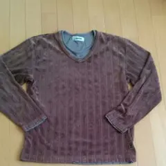 ブラウン 長袖カットソー