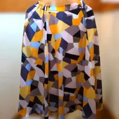 n'Or 総柄フレアスカート F ウエストゴム