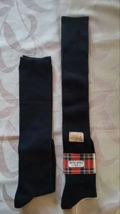 2足セット 黒ハイソックス 23-25cm