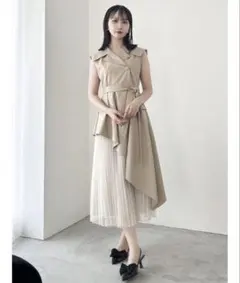 大人気美品】RANDA ジャケットライクワンピース チュール ベルト 