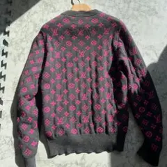 美品✨ルイヴィトン ニット カシミヤ モノグラム グレー ピンク 18AW XSのサムネイル