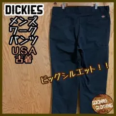 ディッキーズ ブラック ワーク パンツ USA古着 黒 ストレート リラックス