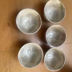 花柄陶器 湯飲み 5個セット
