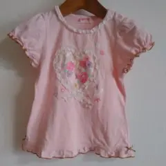 mezzo piano キッズ Tシャツ ハートレース 花柄のサムネイル