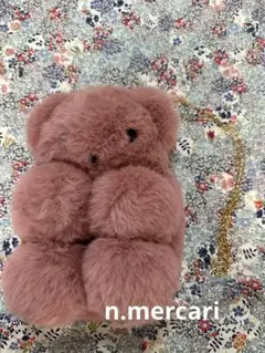 クマ型ファーポシェット ピンク♡ベアー*リュック