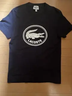 ラコステ　オーガニックコットン3DプリントクルーネックTシャツ ネイビー