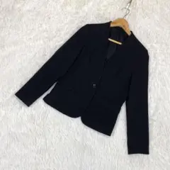 ANAYI ノーカラージャケット ブラック サイズ36 ANAYI ノーカラージャケット サイズ36 黒