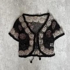 axes femme ボレロ クロシェ編み 刺繍 花柄 森ガール レースのサムネイル