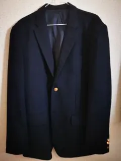 ネイビー ブレザー 上着 シングルブレスト