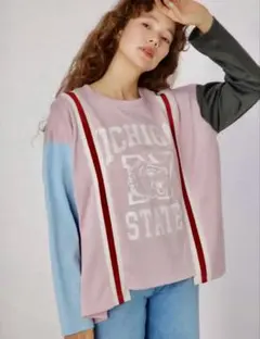 RODEO CROWNS ロデオクラウンズワイドボウルピンクトップス