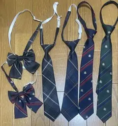 なんちゃって制服　リボン・ネクタイ 6点セット