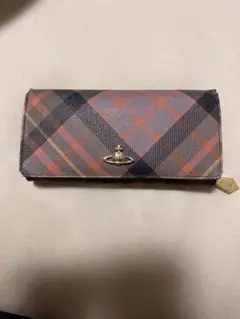 Vivienne Westwood ロゴプレート チェックパターン長財布