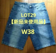 新品未使用品】LOT29 デニム ハーフパンツ 刺繍 メンズ W38 - メルカリ