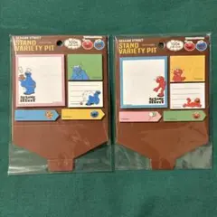 セサミストリート　スタンドふせん2点　エルモ クッキーモンスターメモ♦️残り1点