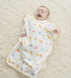 MIKI HOUSE ガーゼタオル スリーパー 綿100% 新生児〜3歳頃