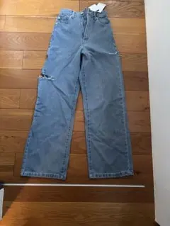 ダメージ加工デニムパンツ mt03001 7号 ブルー