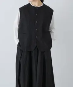 かぐれ　完売リネンコットンワイドベスト